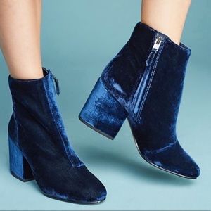 Sam Edelman Taye Ankle Boots Navy Velvet